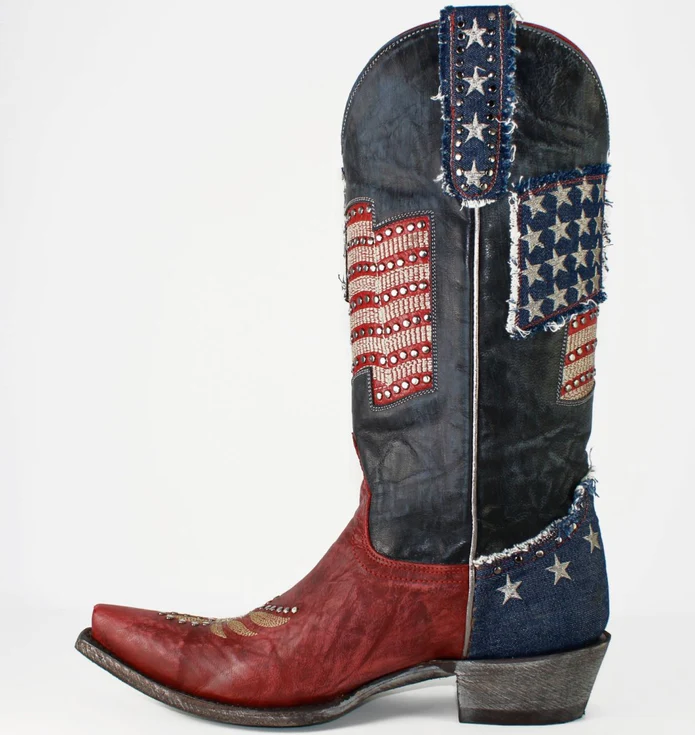 Ladies Old Gringo Edith Red, White & Blue Womens Boots L3672-5 7 Ladies Old Gringo Edith Red, White & Blue Womens Boots L3672-5 - Image 5