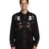 Scully Retro Skull Shirt P-771 -Western Cowboy Supplies p 771 skull shirt