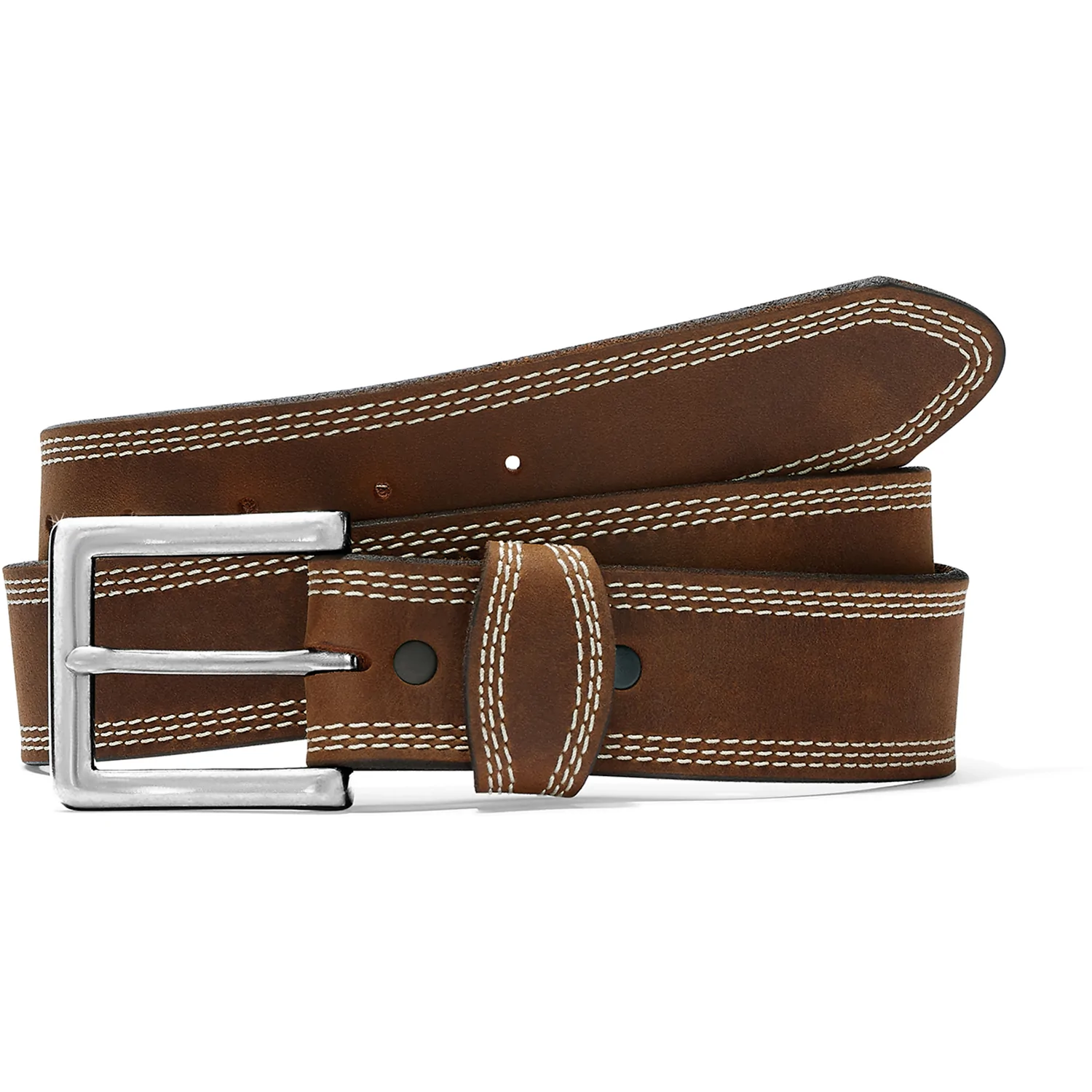 Men’s Overtime Justin Brown Triple Stitch Classic Western Belt C13909 3 Men’s Overtime Justin Brown Triple Stitch Classic Western Belt C13909