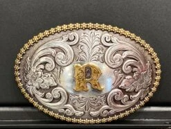 Oval Initial Buckle 37072 34 Oval Initial Buckle 37072 -Western Cowboy Supplies r