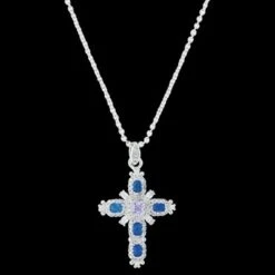 River Of Lights Budded Cross Necklace NC3399