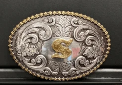 Oval Initial Buckle 37072 35 Oval Initial Buckle 37072 -Western Cowboy Supplies s