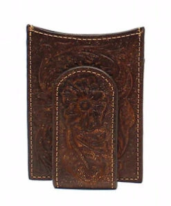 Ariat A3528002 Floral Embossed Magnetic Money Clip