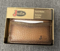 Justin Brown Burnished Leather Money Clip / Card Case 2172662M1 -Western Cowboy Supplies s l500 3