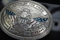 Nocona “Land Of The Free Because Of The Brave” Belt Buckle 37916 -Western Cowboy Supplies s l500 5 1