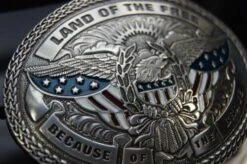 Nocona “Land Of The Free Because Of The Brave” Belt Buckle 37916 -Western Cowboy Supplies s l500 6