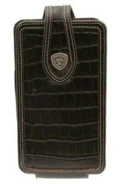 Ariat Crocodile Print Brown Cell Phone Case A0600502 -Western Cowboy Supplies s l640 1