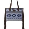 Ariat Madison Tote Concealed Carry Purse Blue Woven With Fringe A770008902 -Western Cowboy Supplies s l640 6