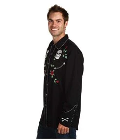 Scully Retro Skull Shirt P-771 -Western Cowboy Supplies skull shirt 2