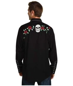 Scully Retro Skull Shirt P-771 -Western Cowboy Supplies skull shirt 3