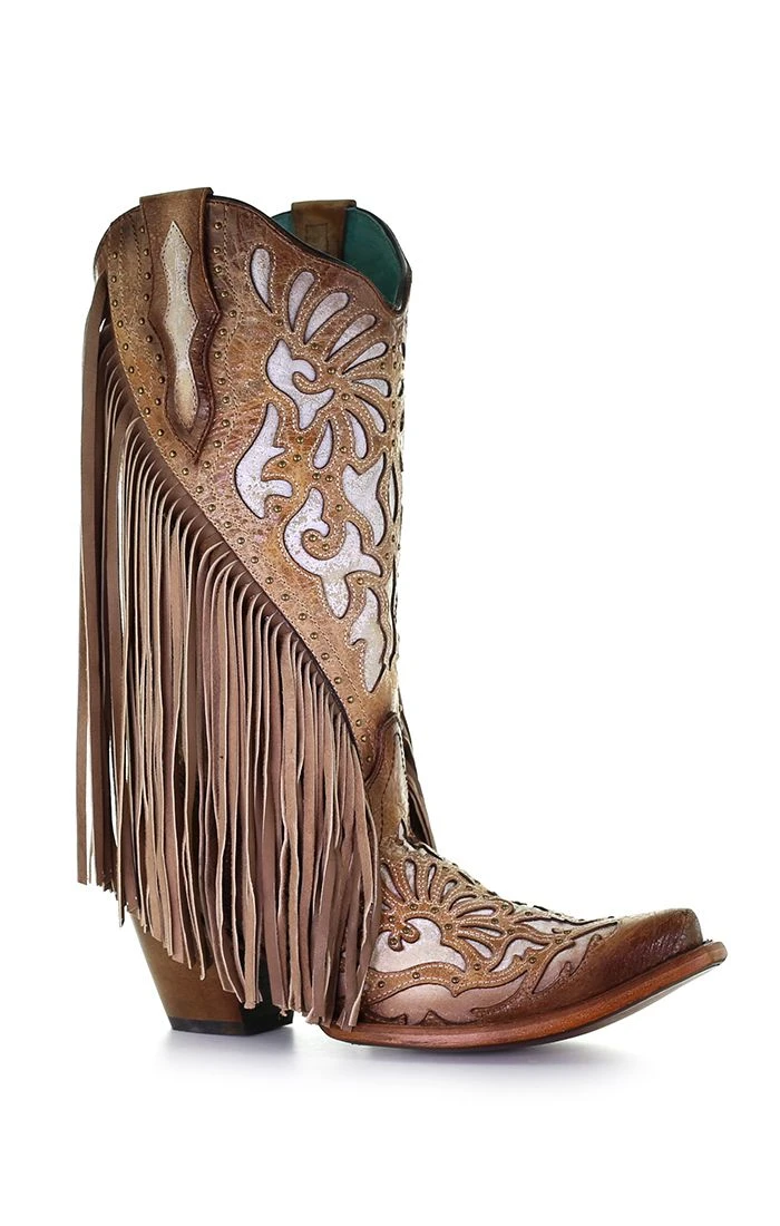 Corral Boots Corral Fringe Lamb C3766 3 Corral Boots Corral Fringe Lamb C3766