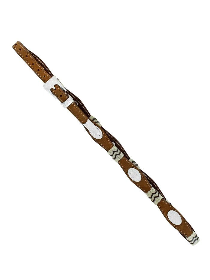 Brighton Justin’s Brown Buckaroo Concho Leather Hatband 05149 4 Brighton Justin’s Brown Buckaroo Concho Leather Hatband 05149 - Image 2