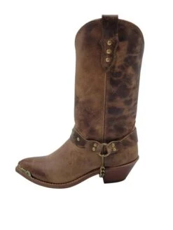 4528 Abilene Chain Harness Boots -Western Cowboy Supplies women s abilene brown slouch boots 4528 146